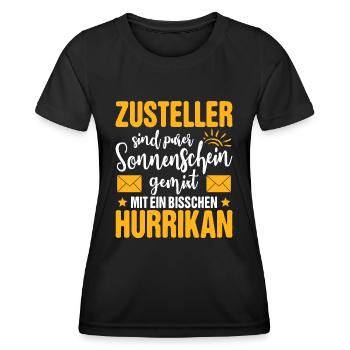 Zusteller Briefträger Postbote Briefe Geschenk - Frauen Funktions-T-Shirt - Schwarz - Vorne - AI Model Female 172 light (172cm)