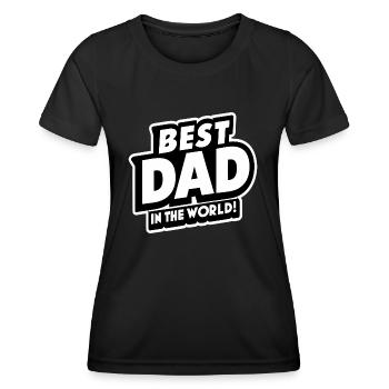 Bester Papa für immer zum Vatertag od. Geburtstag - Frauen Funktions-T-Shirt - Schwarz - Vorne - AI Model Female 172 light (172cm)
