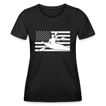 Kanu-Polo - Frauen Funktions-T-Shirt - Schwarz - Vorne - AI Model Female 172 light (172cm)