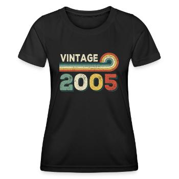 vintage 2005 - Women's Functional T-Shirt - black - Front - AI Model Female 172 light (172cm)