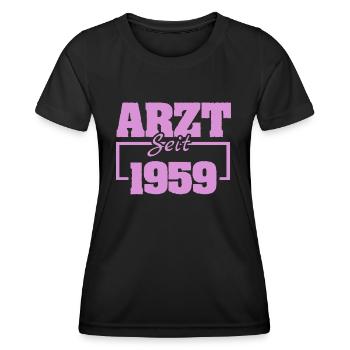 Ärztin 1959 - Frauen Funktions-T-Shirt - Schwarz - Vorne - AI Model Female 172 light (172cm)