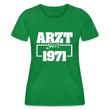 1971 - Frauen Funktions-T-Shirt - Kelly Green - Vorne - AI Model Female 172 dark (172cm)