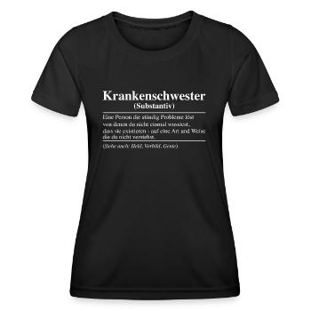 Krankenschwester Krankenschwestern Krankenpfleger - Frauen Funktions-T-Shirt - Schwarz - Vorne - AI Model Female 172 light (172cm)