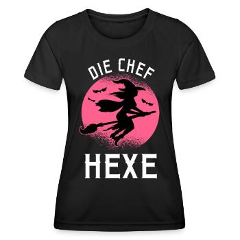 Die Chef Hexe - Frauen Funktions-T-Shirt - Schwarz - Vorne - AI Model Female 172 light (172cm)