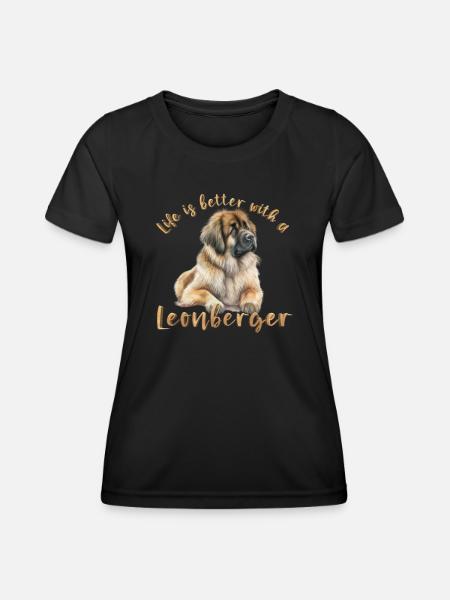 Leonberger | - Frauen Funktions-T-Shirt - Schwarz