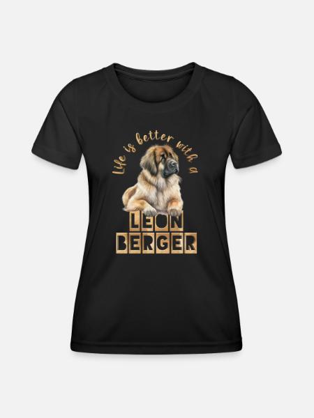 Leonberger | - Frauen Funktions-T-Shirt - Schwarz