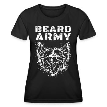 Barbe armée barbe barbe arme - T-shirt sport Femme - noir - Devant - AI Model Female 172 light (172cm)