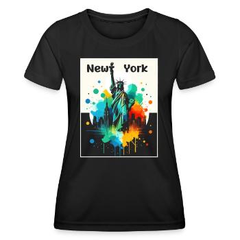 Lebendige Freiheitskunst - Frauen Funktions-T-Shirt - Schwarz - Vorne - AI Model Female 172 light (172cm)