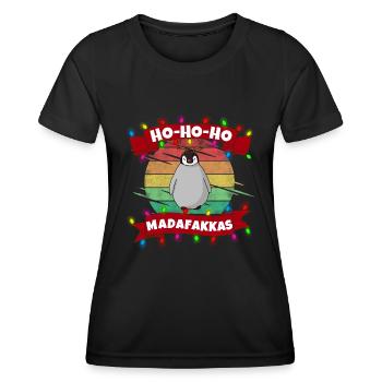 Weihnachten Hoho - Frauen Funktions-T-Shirt - Schwarz - Vorne - AI Model Female 172 light (172cm)
