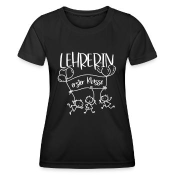 Lehrerin erste Klasse Lehrersprüche Einschulung - Frauen Funktions-T-Shirt - Schwarz - Vorne - AI Model Female 172 light (172cm)