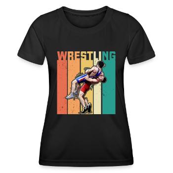 Arts Martiaux Lutte Lutte Lutte - T-shirt sport Femme - noir - Devant - AI Model Female 172 light (172cm)