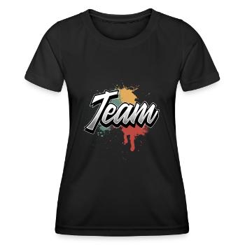 Team - Women's Functional T-Shirt - black - Front - AI Model Female 172 light (172cm)