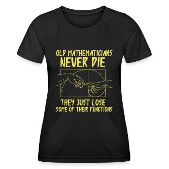 Fibonacci Geometrie Mathe Goldener Schnitt - Frauen Funktions-T-Shirt - Schwarz - Vorne - AI Model Female 172 light (172cm)