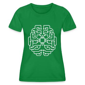 elektriker Elektrik Elektronik Beruf Spannung CPU - Frauen Funktions-T-Shirt - Kelly Green - Vorne - AI Model Female 172 dark (172cm)