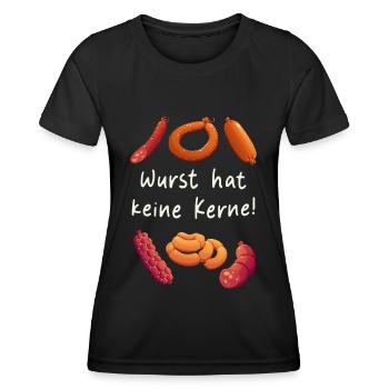 Wurst hat keine Kerne - Fleisch und Würste - Frauen Funktions-T-Shirt - Schwarz - Vorne - AI Model Female 172 light (172cm)