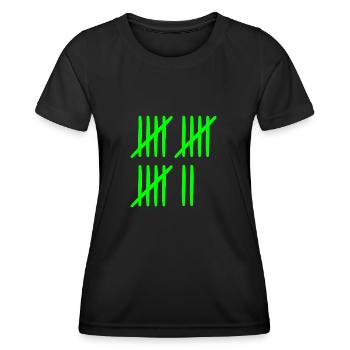 Strichliste 17 Jahre 17 Monate 17 Wochen - Frauen Funktions-T-Shirt - Schwarz - Vorne - AI Model Female 172 light (172cm)