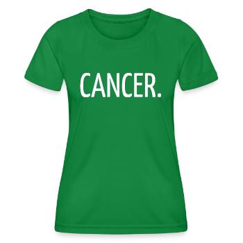 Cancer - Women's Functional T-Shirt - kelly green - Front - AI Model Female 172 dark (172cm)