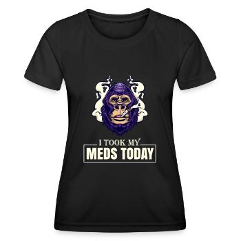 I Took My Meds Today - Frauen Funktions-T-Shirt - Schwarz - Vorne - AI Model Female 172 light (172cm)
