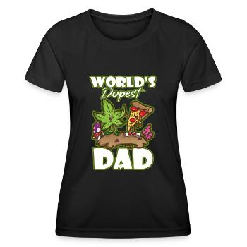 Le papa le plus dopé du monde - T-shirt sport Femme - noir - Devant - AI Model Female 172 light (172cm)