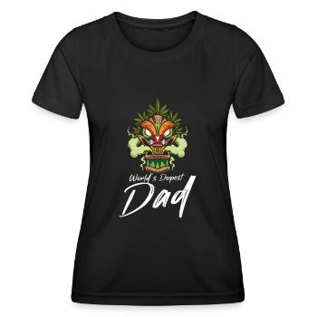 Le papa le plus dopé du monde - T-shirt sport Femme - noir - Devant - AI Model Female 172 light (172cm)