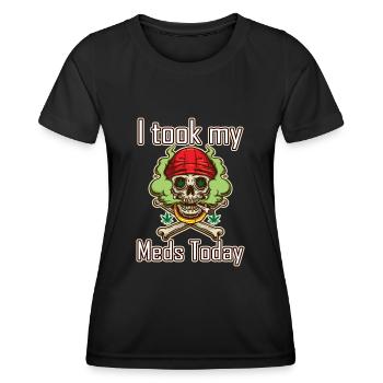 I Took My Meds Today - Women's Functional T-Shirt - black - Front - AI Model Female 172 light (172cm)