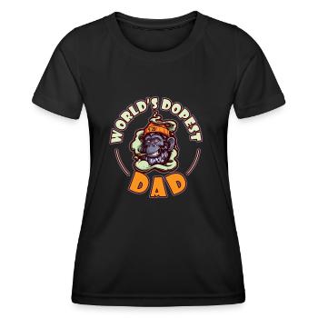 World's Dopest Dad - Frauen Funktions-T-Shirt - Schwarz - Vorne - AI Model Female 172 light (172cm)