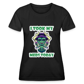 I Took My Meds Today - Frauen Funktions-T-Shirt - Schwarz - Vorne - AI Model Female 172 light (172cm)