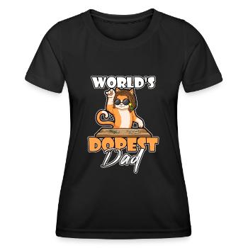 World's Dopest Dad - Frauen Funktions-T-Shirt - Schwarz - Vorne - AI Model Female 172 light (172cm)