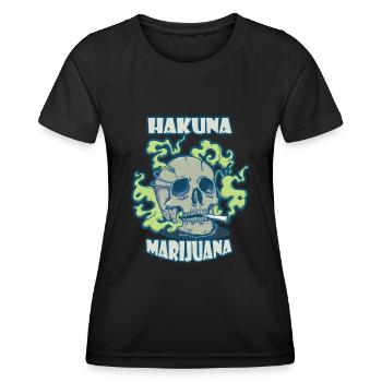 Hakuna Marijuana Funny Weed Smoking Pothead THC - Women's Functional T-Shirt - black - Front - AI Model Female 172 light (172cm)