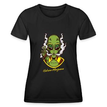 Hakuna Marijuana Funny Weed Smoking Pothead THC - Women's Functional T-Shirt - black - Front - AI Model Female 172 light (172cm)