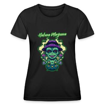 Hakuna Marijuana Funny Weed Smoking Pothead THC - Women's Functional T-Shirt - black - Front - AI Model Female 172 light (172cm)