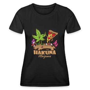 Hakuna Marijuana Funny Weed Smoking Pothead THC - Women's Functional T-Shirt - black - Front - AI Model Female 172 light (172cm)