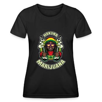 Hakuna Marijuana Funny Weed Smoking Pothead THC - Frauen Funktions-T-Shirt - Schwarz - Vorne - AI Model Female 172 light (172cm)