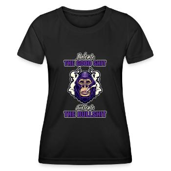 Inhale The Good Shit Exhale The Bullshit 420 Weed - Frauen Funktions-T-Shirt - Schwarz - Vorne - AI Model Female 172 light (172cm)
