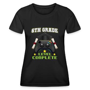 6th Grade Level Complete Middle School Graduation - Women's Functional T-Shirt - black - Front - AI Model Female 172 light (172cm)