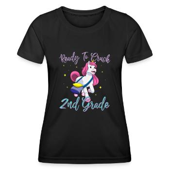 Ready To Crush 2nd Grade Elementary School - Women's Functional T-Shirt - black - Front - AI Model Female 172 light (172cm)