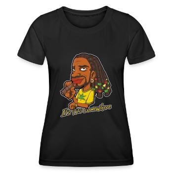 C’est 420 Somewhere Cannabis Weed Smoking THC Ganja - T-shirt sport Femme - noir - Devant - AI Model Female 172 light (172cm)