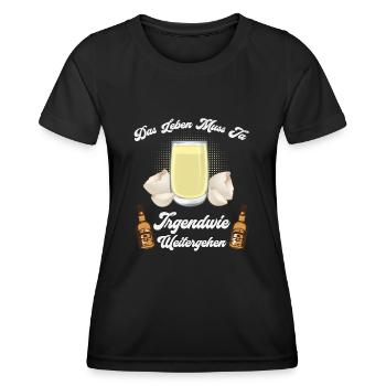 Das Leben Muss Ja Irgendwie Weitergehen - Frauen Funktions-T-Shirt - Schwarz - Vorne - AI Model Female 172 light (172cm)