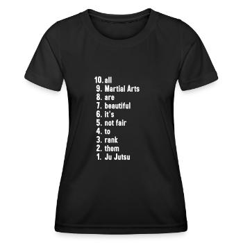 Ju Jutsu Kampfsportler Kampfsport Geschenk - Frauen Funktions-T-Shirt - Schwarz - Vorne - AI Model Female 172 light (172cm)