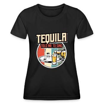 Funny Karaoke Singing Singer Gift Idea - Women's Functional T-Shirt - black - Front - AI Model Female 172 light (172cm)