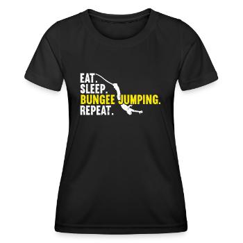 Bungee Jump Bungee Jumping - Women's Functional T-Shirt - black - Front - AI Model Female 172 light (172cm)