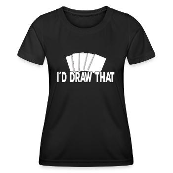 Jeu de cartes à collectionner - T-shirt sport Femme - noir - Devant - AI Model Female 172 light (172cm)