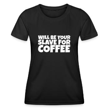 Adulte Humour Ironique Perv Café Amoureux Cadeau - T-shirt sport Femme - noir - Devant - AI Model Female 172 light (172cm)