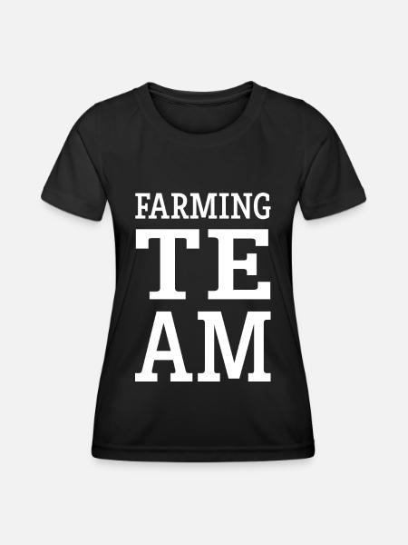 Farmer Team - Frauen Funktions-T-Shirt - Schwarz