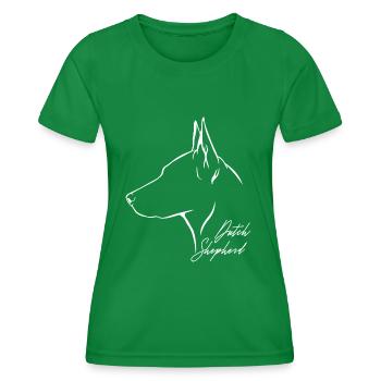 BERGER HOLLANDAIS Profil Chiens Wilsigns - T-shirt sport Femme - vert - Devant - AI Model Female 172 dark (172cm)