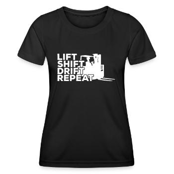 Forklift Driver Forklift Operator Forklifts - Women's Functional T-Shirt - black - Front - AI Model Female 172 light (172cm)
