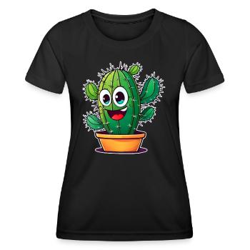 Mein kleiner grüner Kaktus - Frauen Funktions-T-Shirt - Schwarz - Vorne - AI Model Female 172 light (172cm)