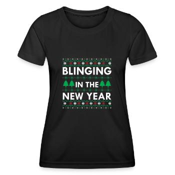 Blinging In The New Year - Women's Functional T-Shirt - black - Front - AI Model Female 172 light (172cm)