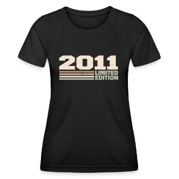 2011 Cadeau Anniversaire 2011 édition limitée 2011 - T-shirt sport Femme - noir - Devant - AI Model Female 172 light (172cm)