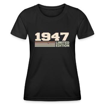 1947 Anniversary Gift 1947 Limited Edition 1947 - Women's Functional T-Shirt - black - Front - AI Model Female 172 light (172cm)